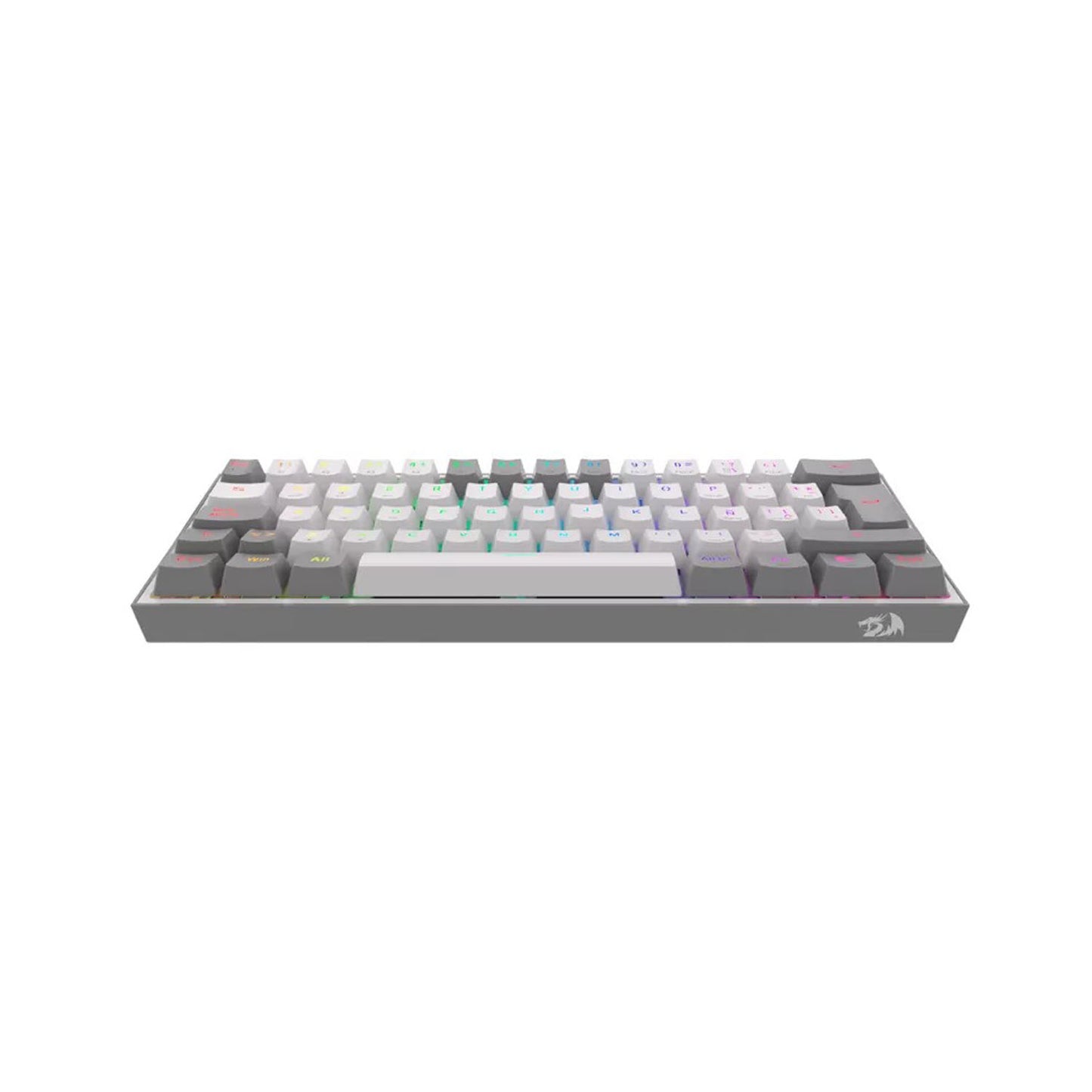 Teclado Redragon Fizz Pro 60% RGB White/Grey - Crazygames