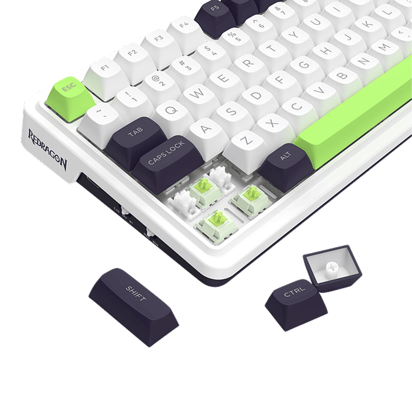 Teclado Mecanico Redragon Eisa Max K686WBG-RGB-MAX White/Black/Green Sw Grenn Ingles