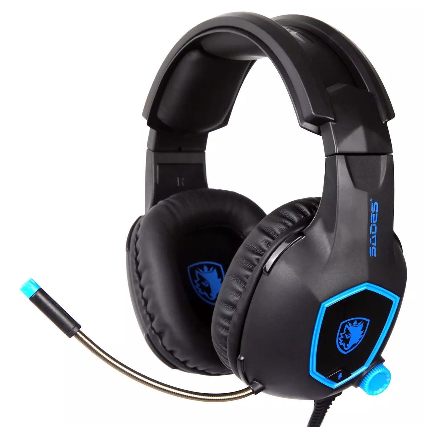 Audífono Gamer Sades SA-818 Multiplataforma Black and Blue