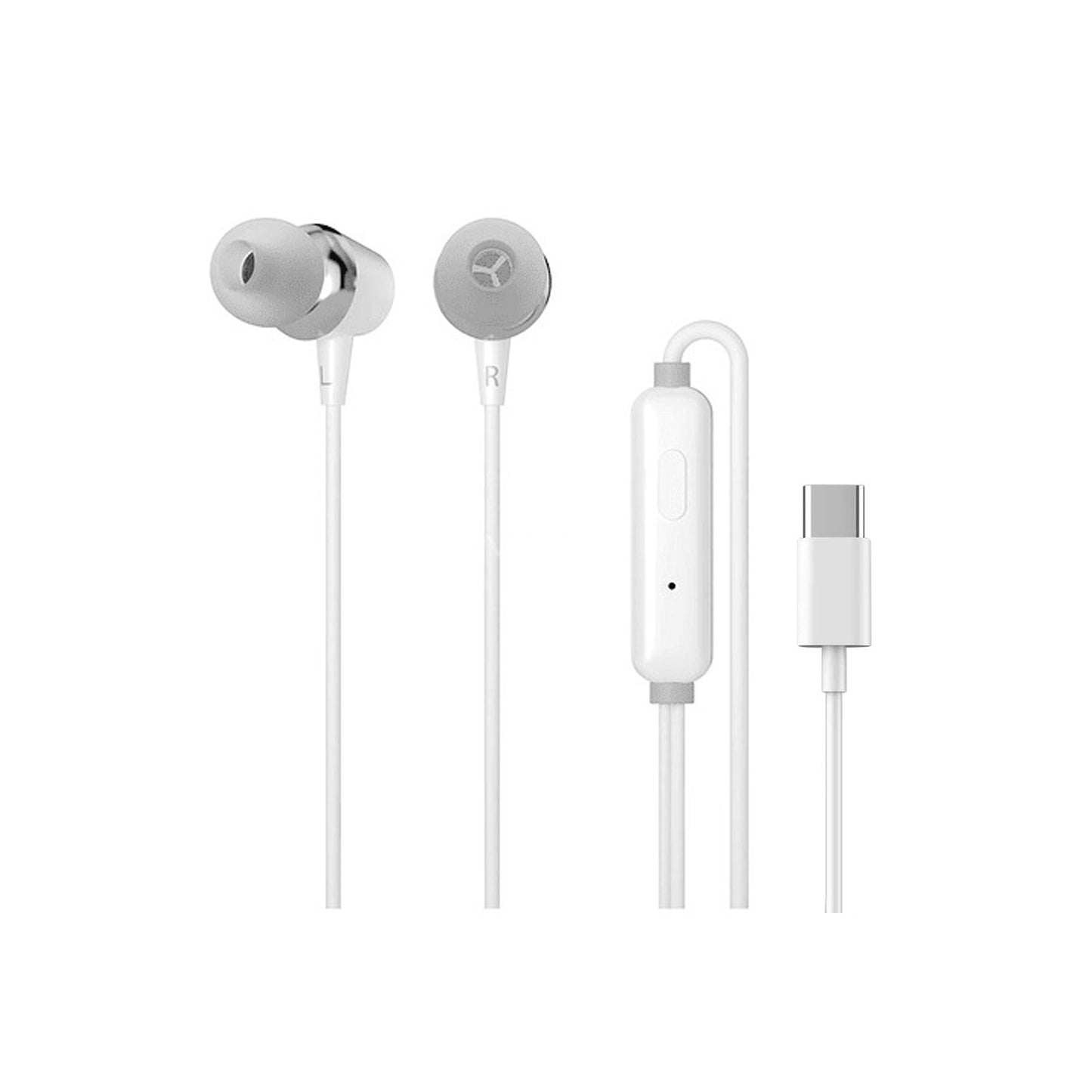 Audífonos Con Conector Tipo-C HP DHE-7000C Blanco