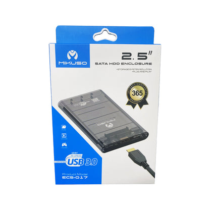 Cofre Para Disco Duro 3.0 Transparente Mikuso Ecs-017