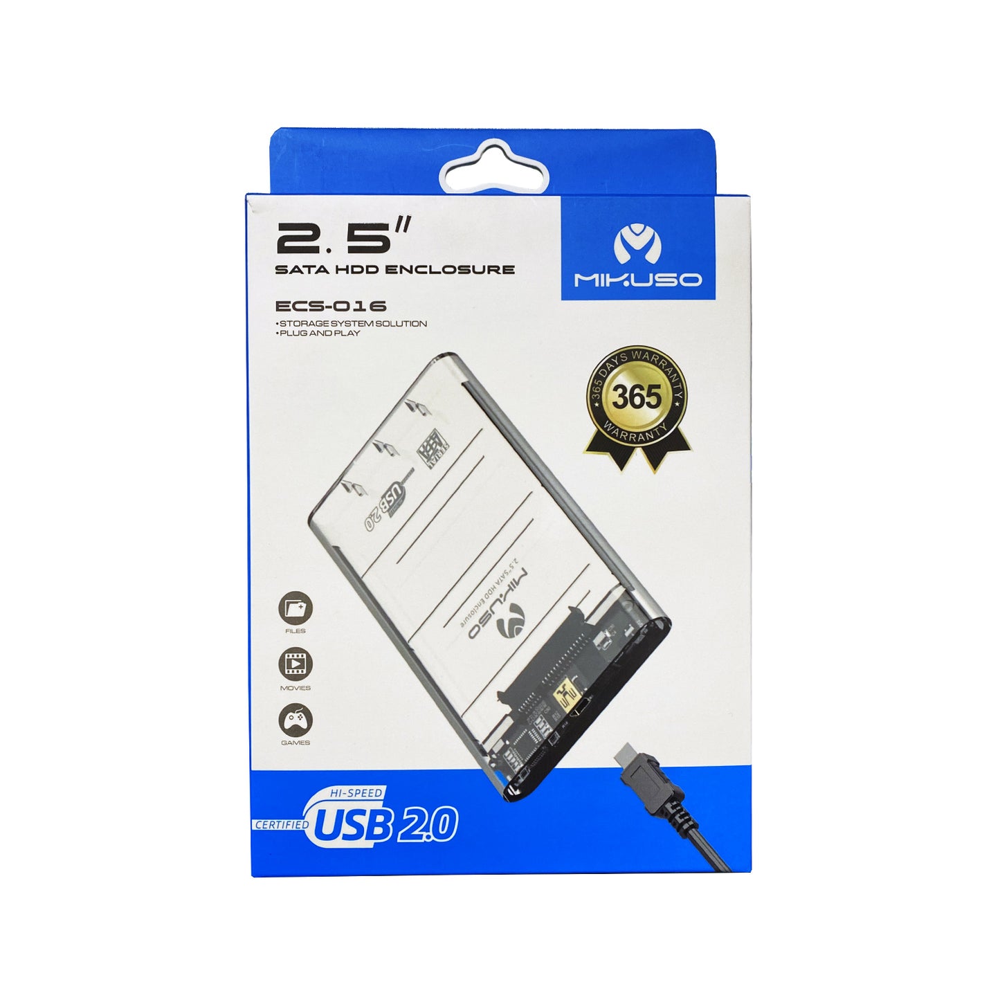 Cofre Disco Duro Transparente 2.0 Ecs-016