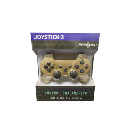Control Joystick Para Ps3 Panther Dorado + Cable Carga