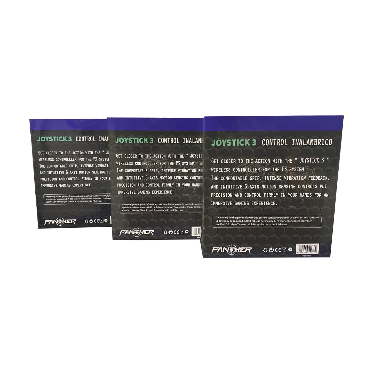 Gamepad Bluetooth Panther Lila Compatible con PC y Ps3