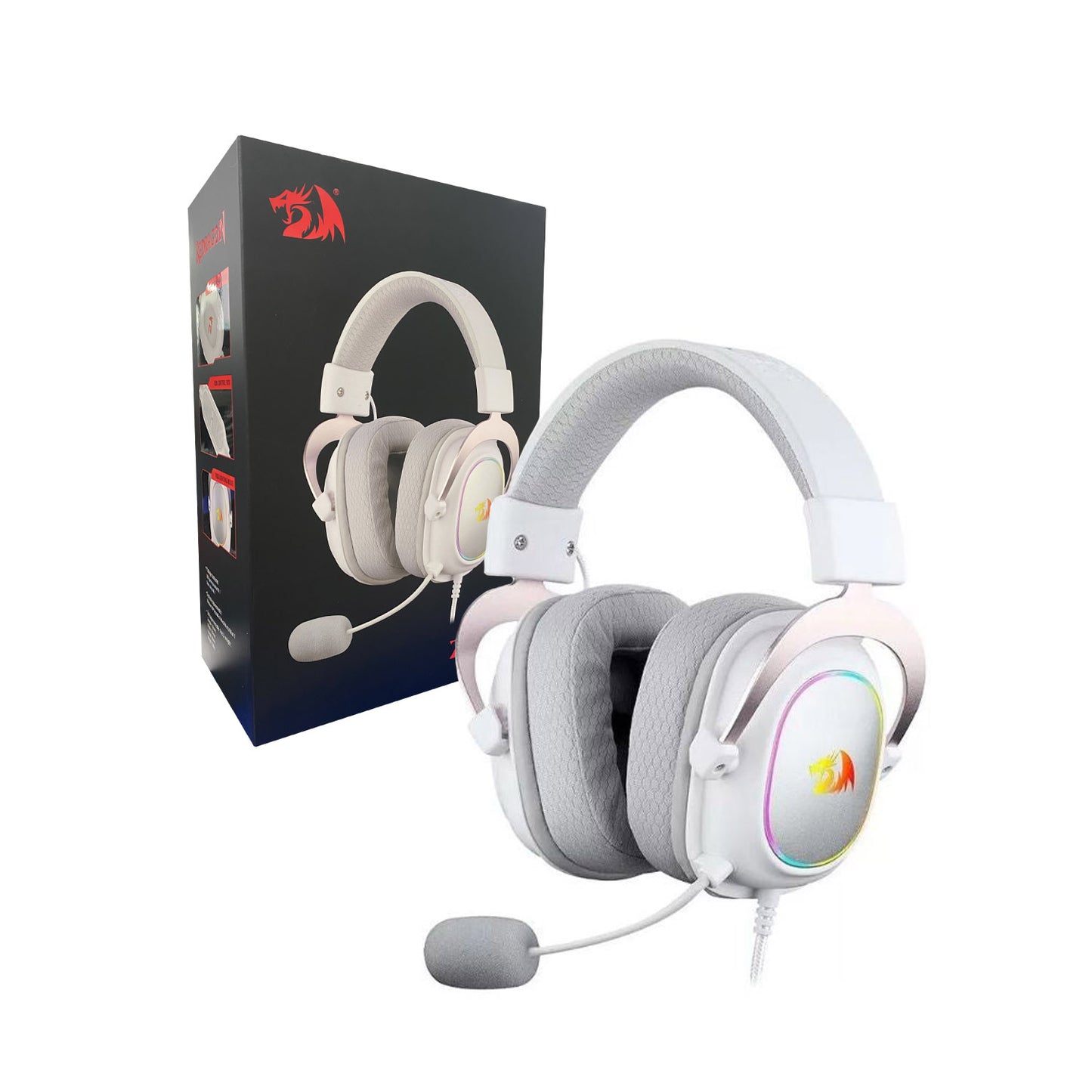Audífono Gamer Usb 7.1 Redragon Zeus H510-X Rgb White