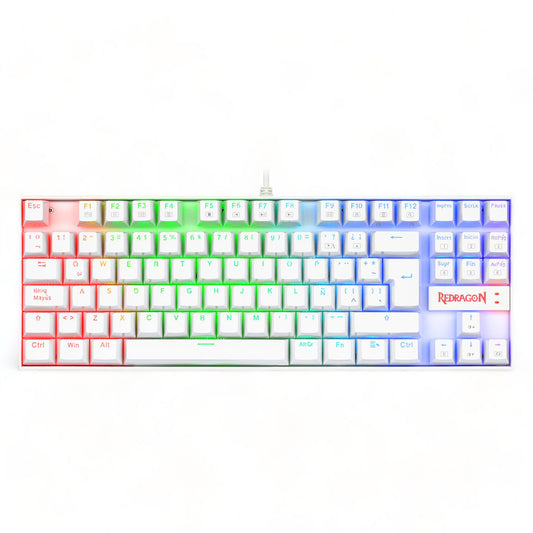 Teclado Mecanico Kumara White K552WRGB-1R Español Switch Red