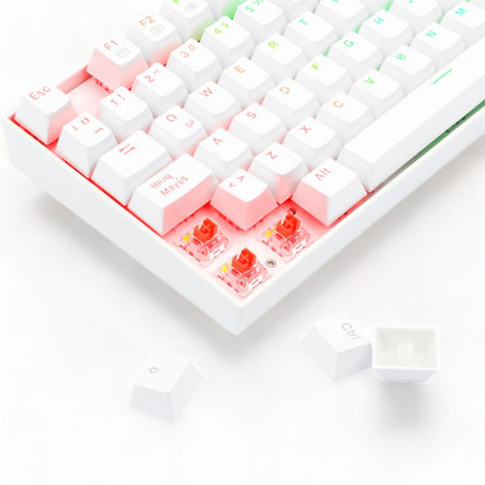 Teclado Mecanico Kumara White K552WRGB-1R Español Switch Red
