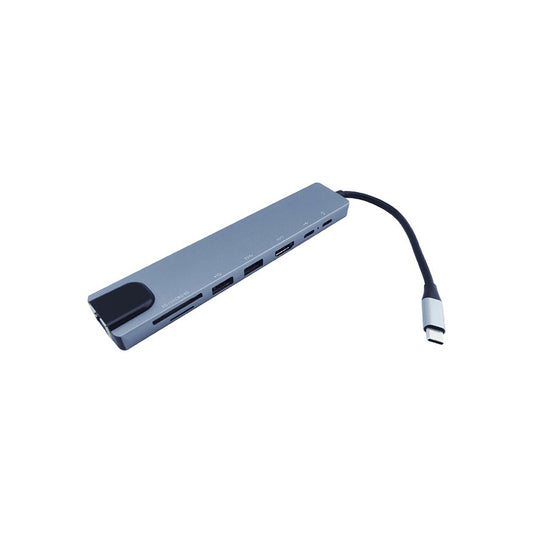 Dock Station Adaptador Usb Tipo C 8 en 1 (SD/Hdmi/Usb/TipoC)
