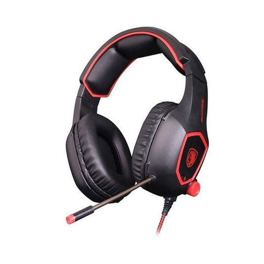 Audifono Gamer Sades SA-818 Multiplataforma Black and Red