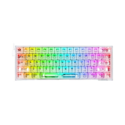 Teclado Mecánico Redragon Fizz 60% Rgb Transparente White