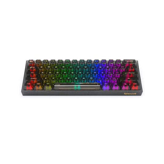 Teclado Mecánico Redragon Fizz 60% Rgb Transparente Black