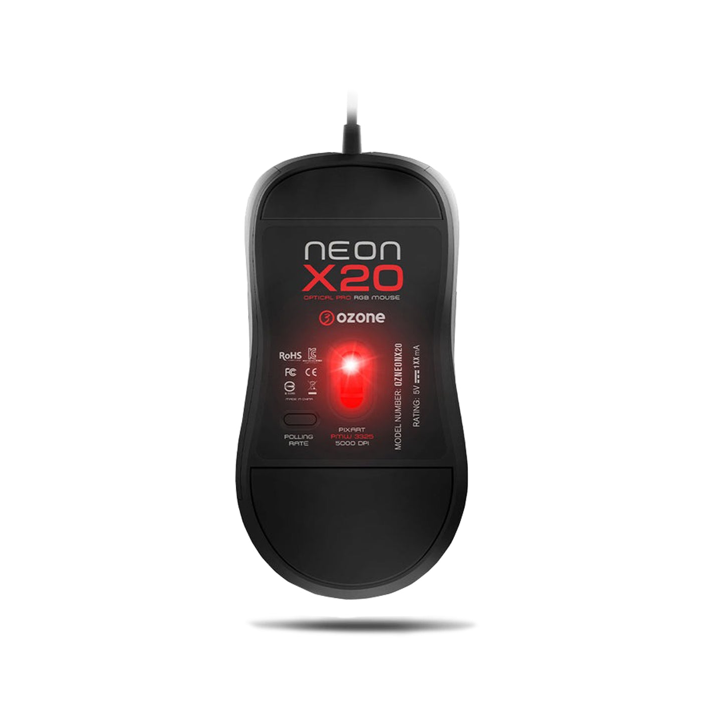 Mouse Gamer Ambidiestro Ozone Neon X20 RGB*