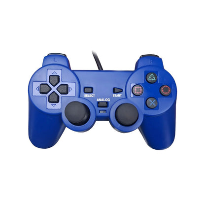 Joystick compatible Ps2 Control Doble Shock Azul