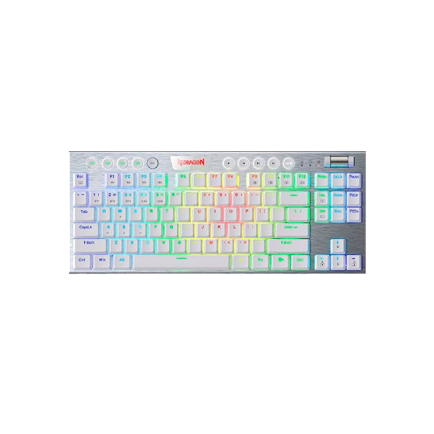 Teclado Gamer Redragon Horus TKL White K621 Sw Red Wireless