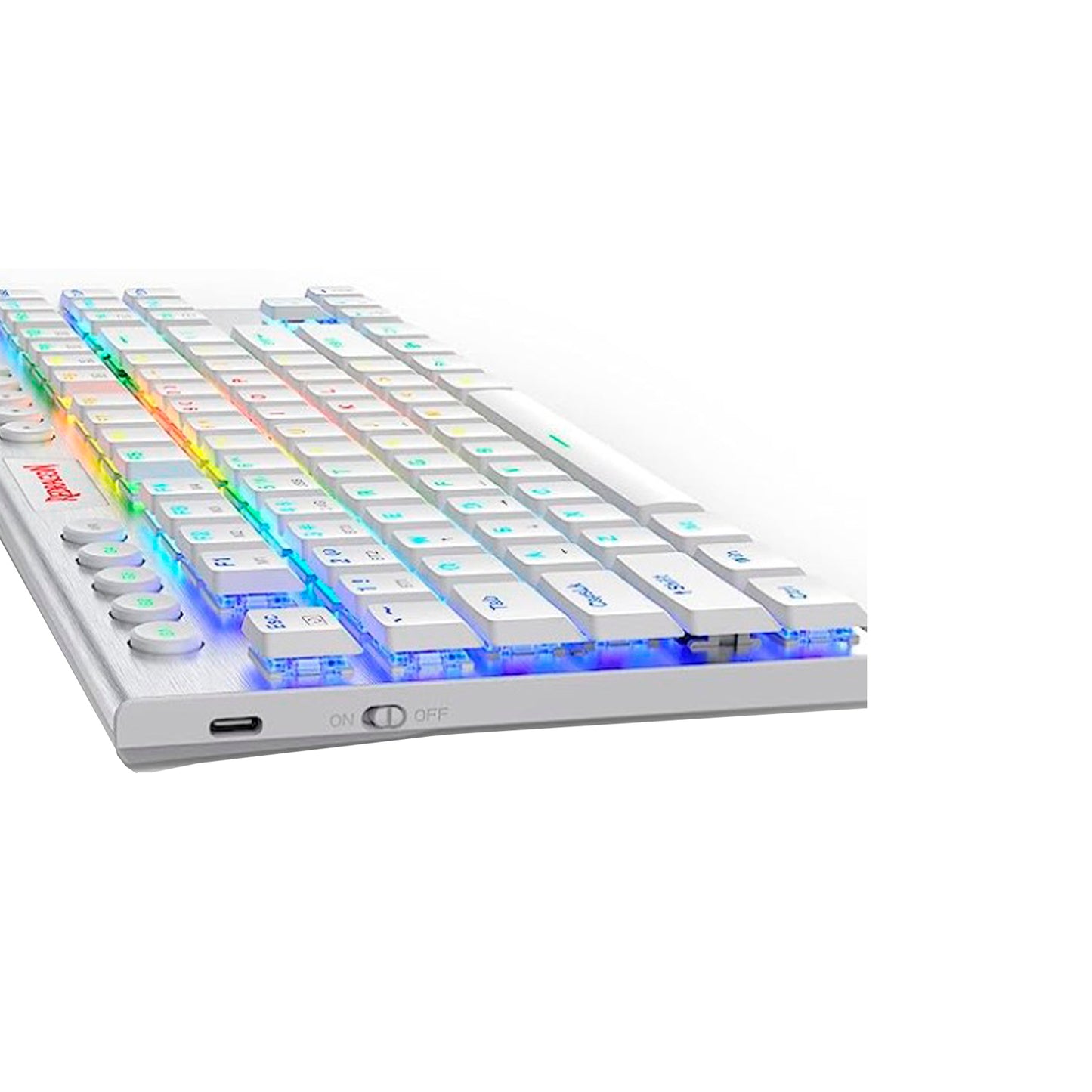 Teclado Gamer Redragon Horus TKL White K621 Sw Red Wireless