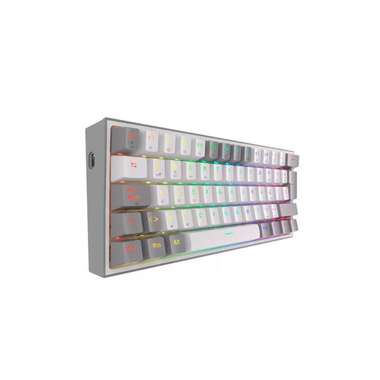 Teclado Redragon Fizz Pro 60% RGB White/Grey - Crazygames