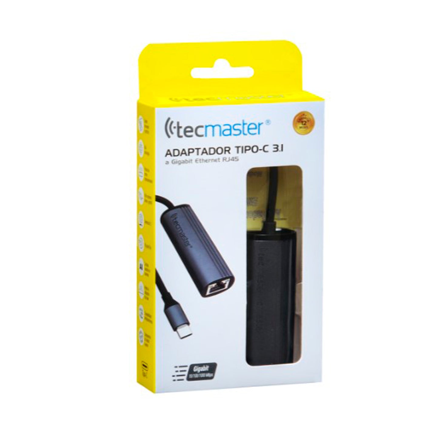 Adaptador Lan Usb Tipo-C  a Rj45 Ethernet Gigabyte TM-100537