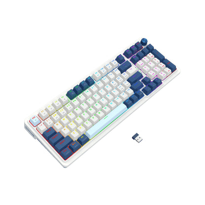 Teclado Mecanico Redragon Eisa Pro K686WB-RGB-PRO White/Black SW Red Ingles