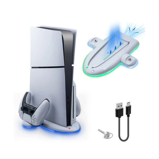 Base Soporte Para Ps5 Slim Con Refrigeración Y Carga Touch