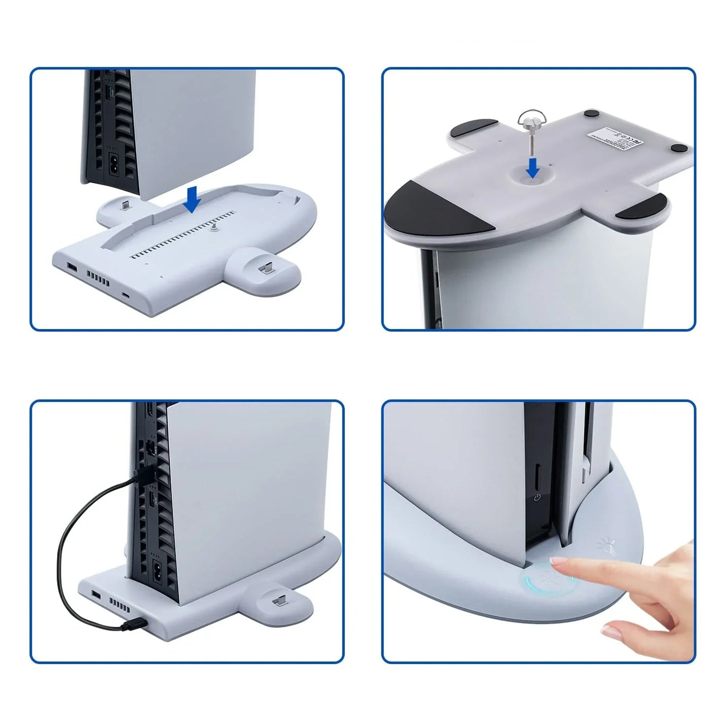 Base Soporte Para Ps5 Slim Con Refrigeración Y Carga Touch
