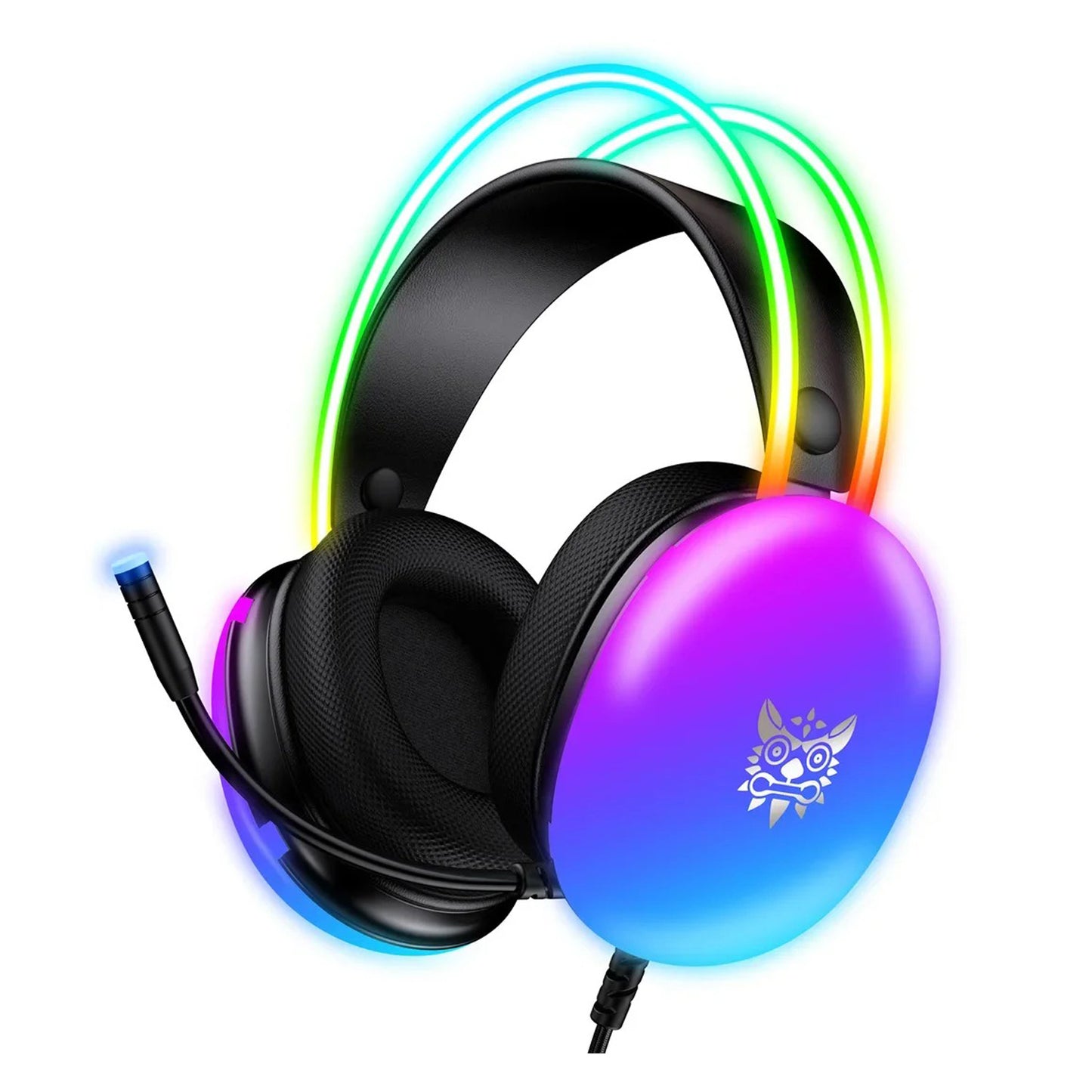 Audifono Gamer Onikuma X25 Rgb Black 3.5 + Usb Para Luces