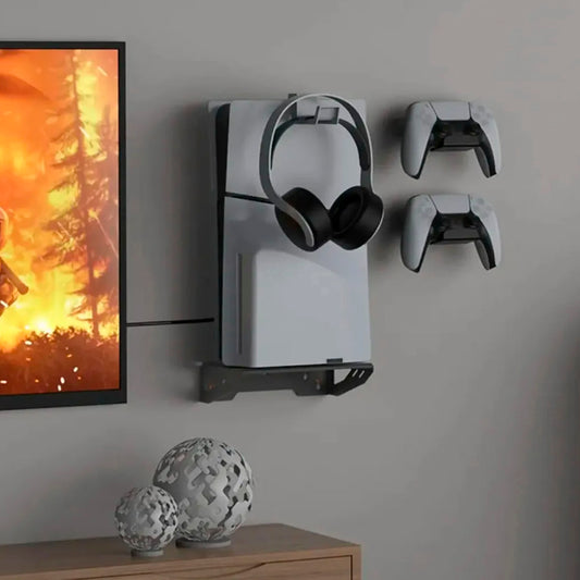 Base Soporte Metalico Para Pared Para Consola Ps5 Fat/Slim