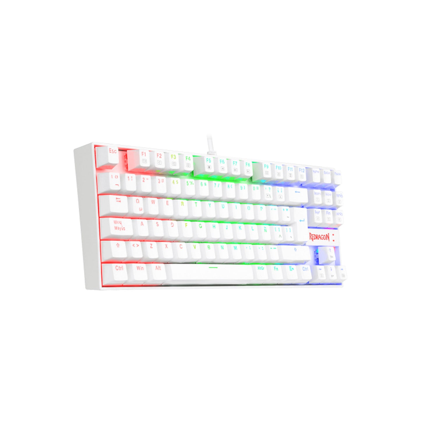 Teclado Mecanico Kumara White K552W-RGB Español Switch Blue