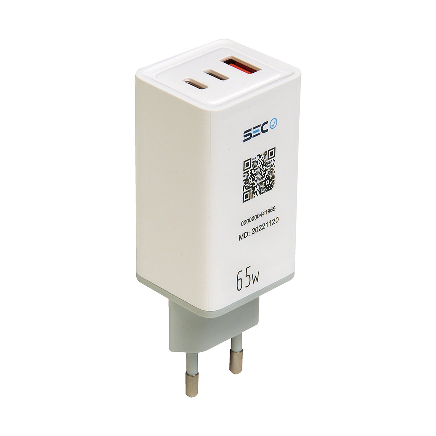 Cargador Carga Super Rapida 3 Puertos 65W TM-200539-WH