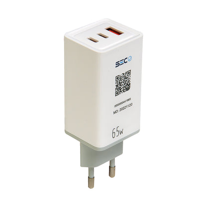 Cargador Carga Super Rapida 3 Puertos 65W TM-200539-WH