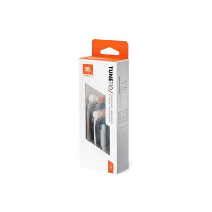 Audífono In-Ear JBL Tune 110 Con Mic - T110 White