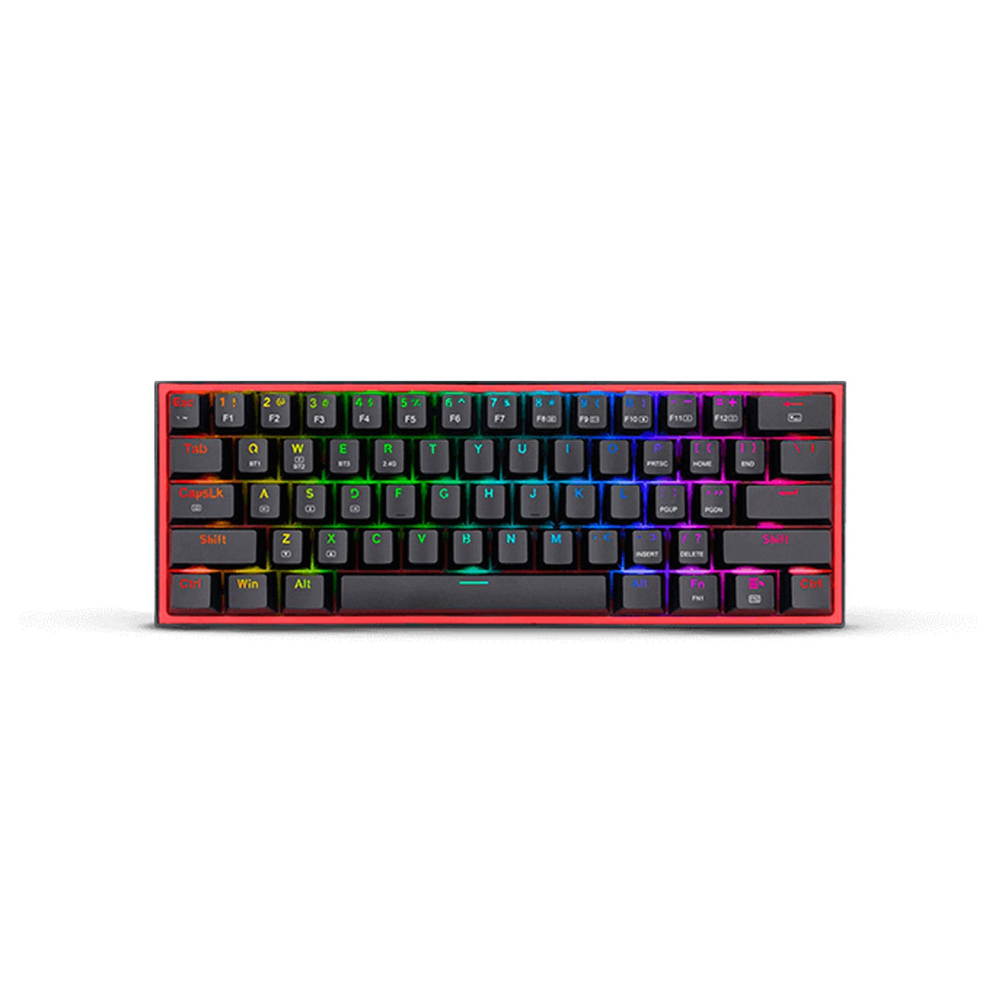 Redragon Teclado Mecanico Fizz 60% RGB Black Red Ingle Cable