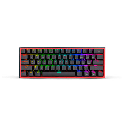 Redragon Teclado Mecanico Fizz 60% RGB Black Red Ingle Cable