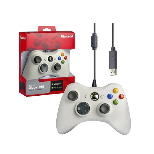 Control De Xbox 360 Cableado (Compatible con PC) Blanco