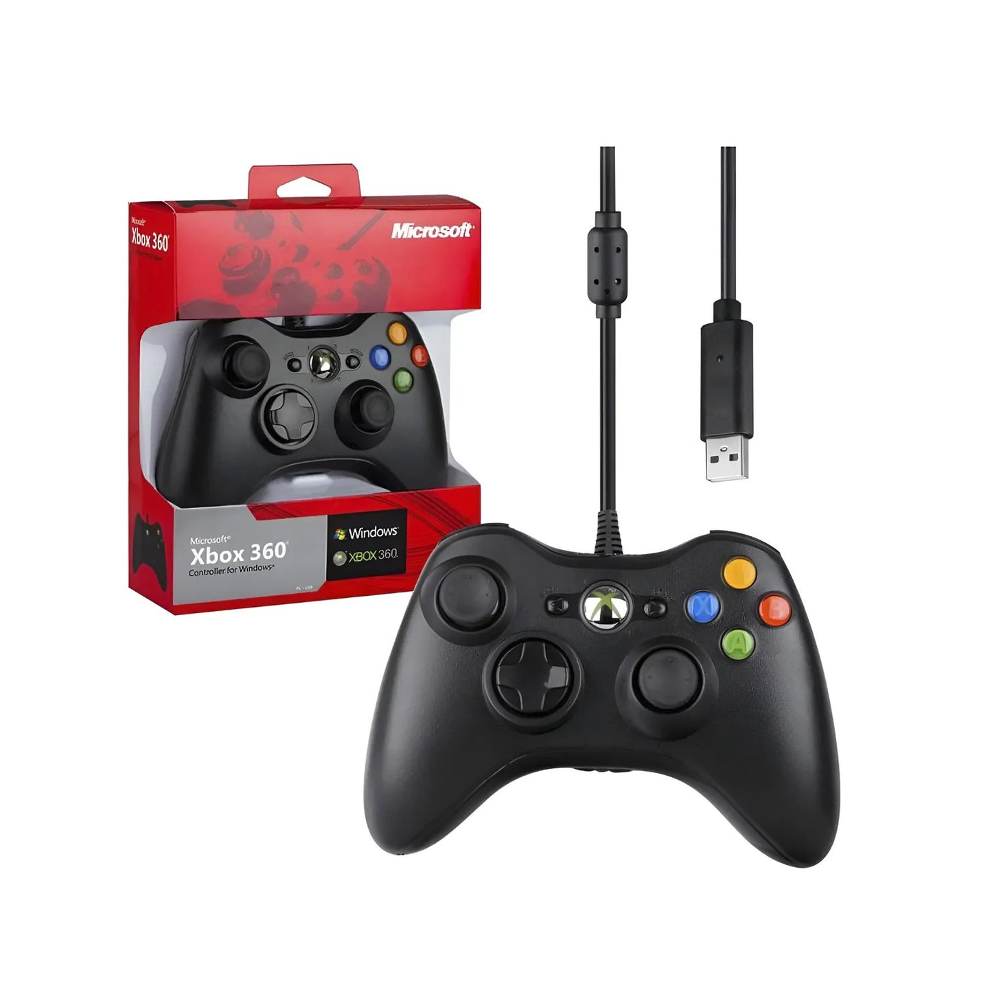 Control De Xbox 360 Cableado (Compatible con PC) Negro