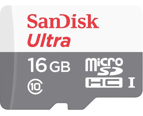 Memoria Micro Sd Sandisk 16gb Clase 10-80mbps -pc-celular-