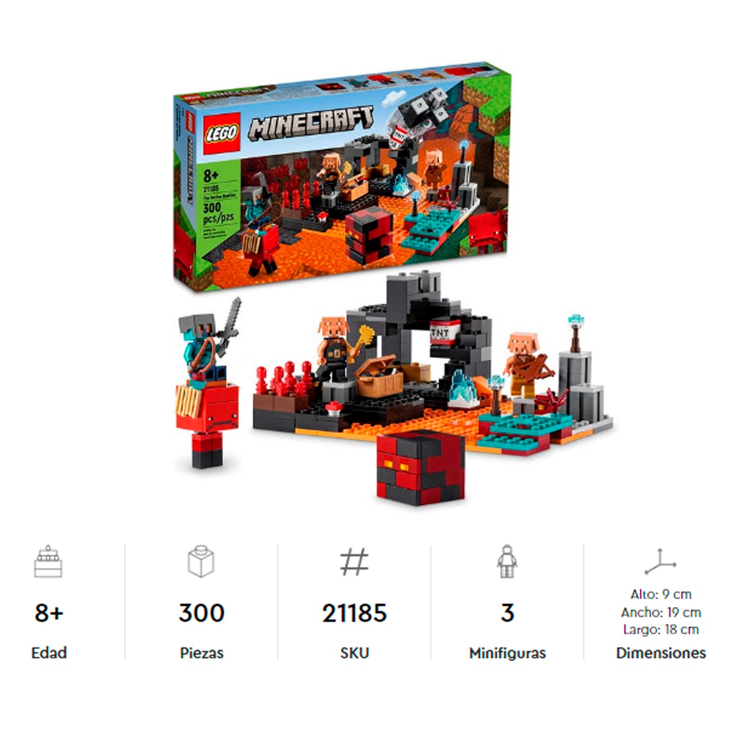 Lego Minecraft Bastion del Nether 21185- Crazygames