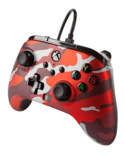 Control Con Cable Para Xbox/pc Camuflado Rojo Power A