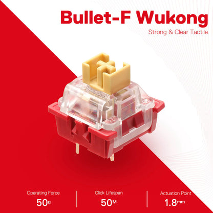 Kit De Switch Wukong Tactiles Bullet-F Switch Amarillo A113F