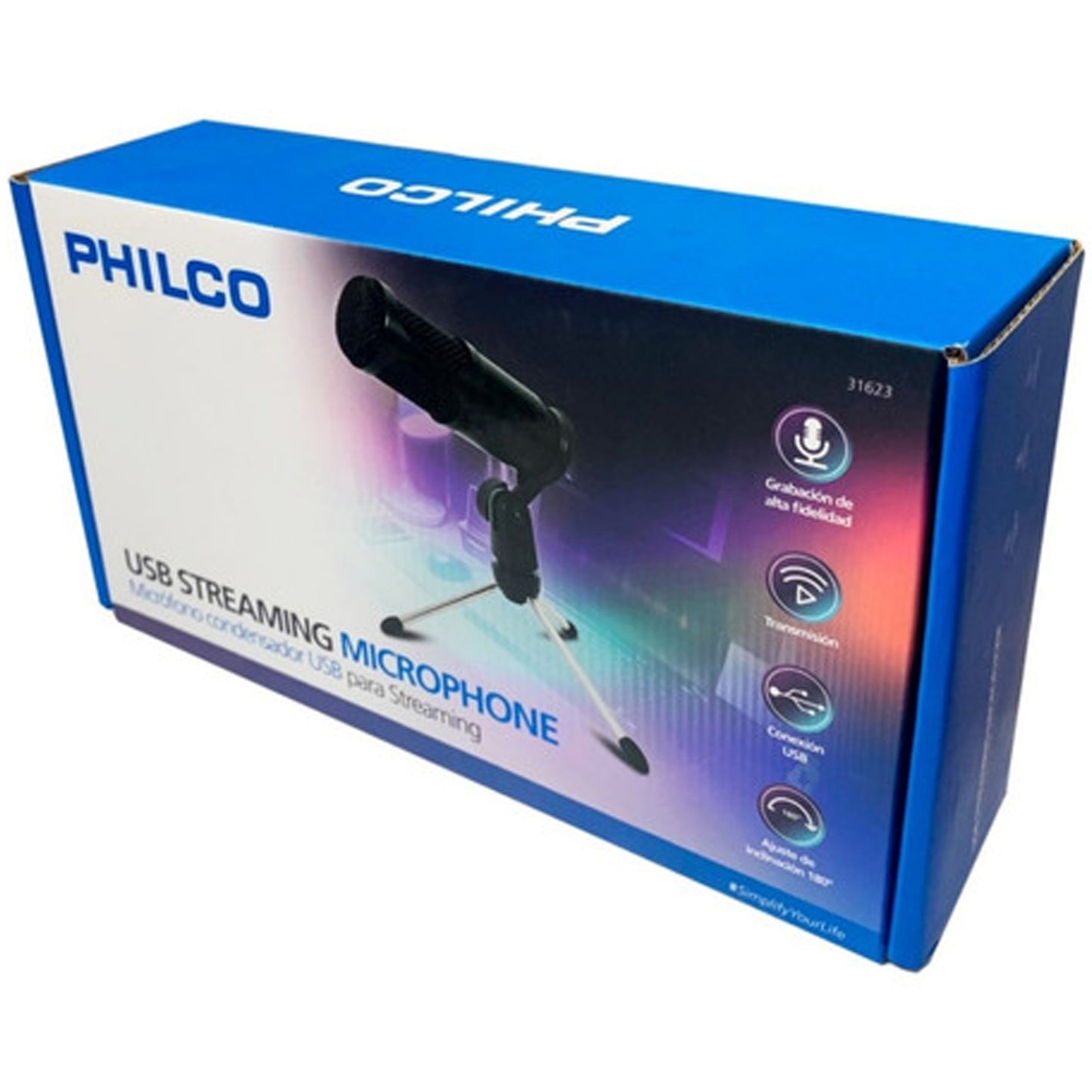 Microfono Condensador Usb Para Streaming Philco Azul - Crazygames
