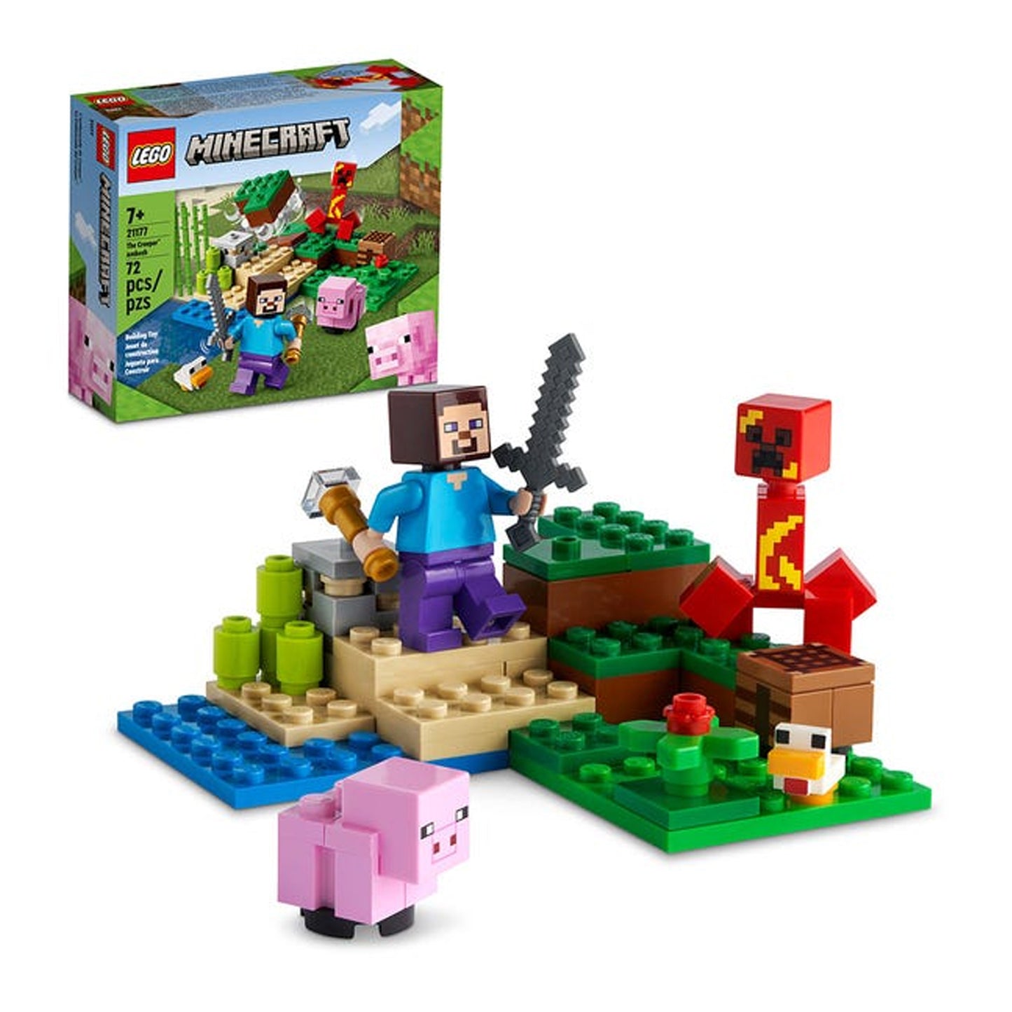 Lego Minecraft La Emboscada Del Ceeper 21177 - Crazygames
