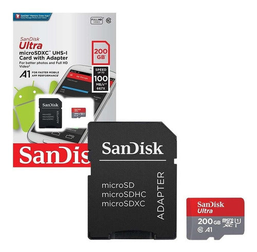 Memoria Sandisk Ultra Micro Sdxc 200gb -pc-nintendo Switch-