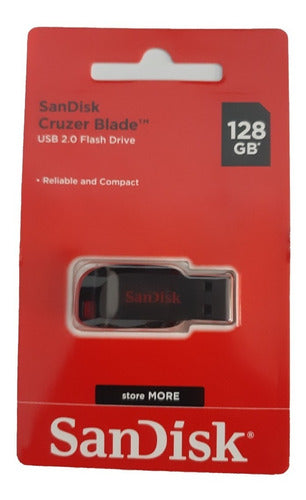 Pendrive 128gb Sandisk Usb 2.0 Cruzer Blade -pc-