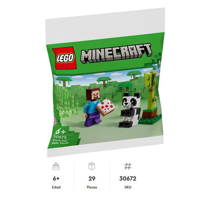 Lego Minecraft Steve Y Panda Bebe 30672 - Crazygames