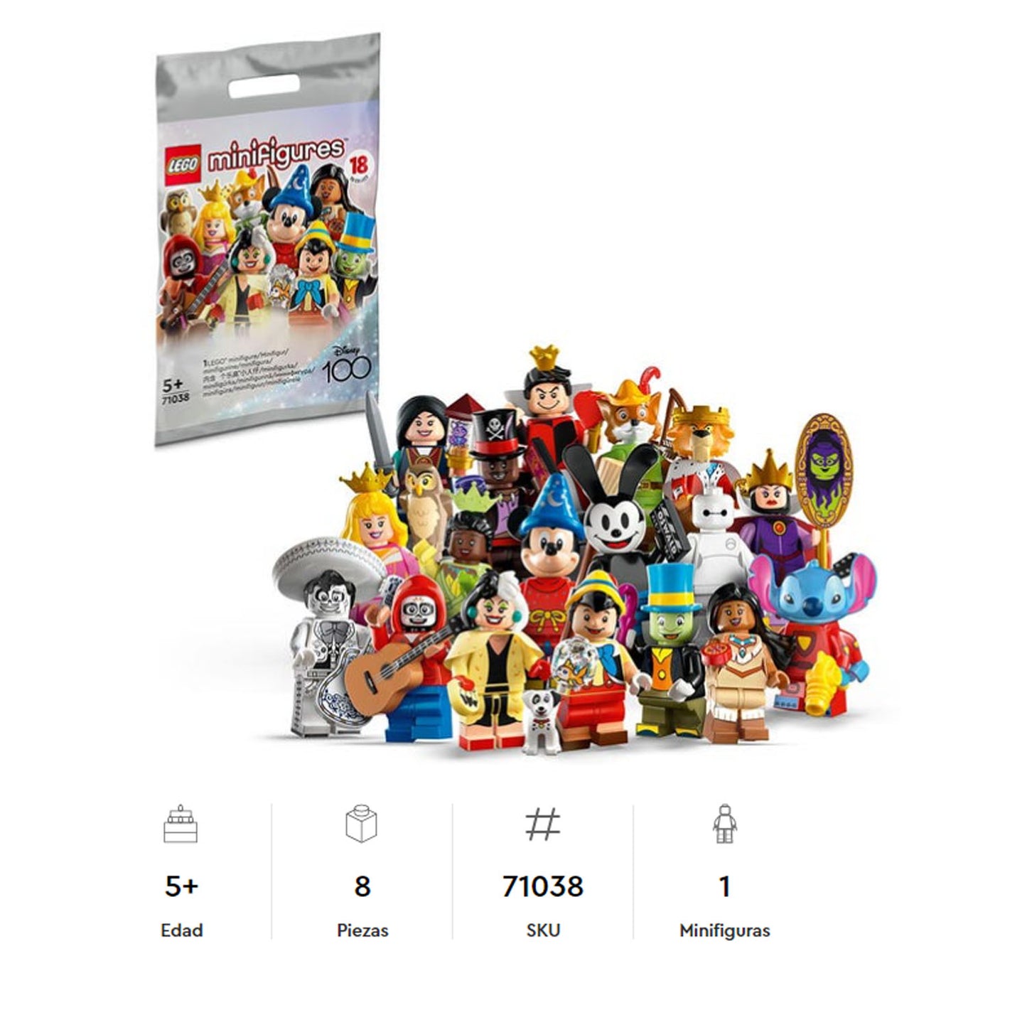 Lego Minifiguras: Edicion Disney 100 (1 minifigura armable)