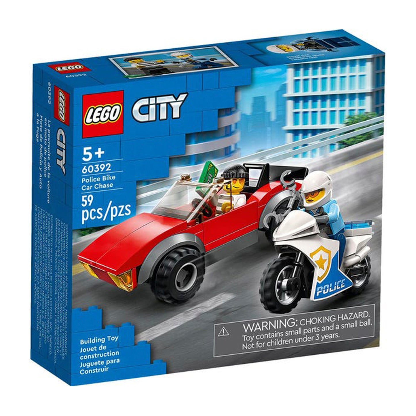 Lego City Moto de Policia y Auto a la Fuga 60392- Crazygames