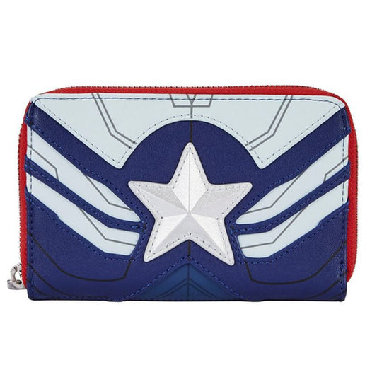 Billetera Loungefly Marvel Falcon Captain America Cosplay