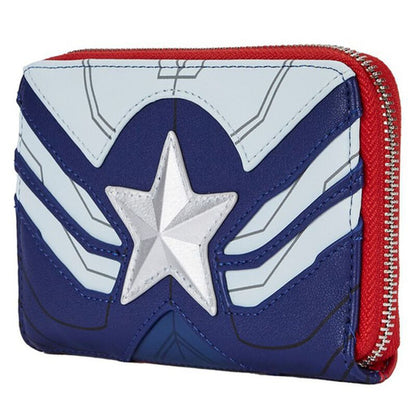Billetera Loungefly Marvel Falcon Captain America Cosplay