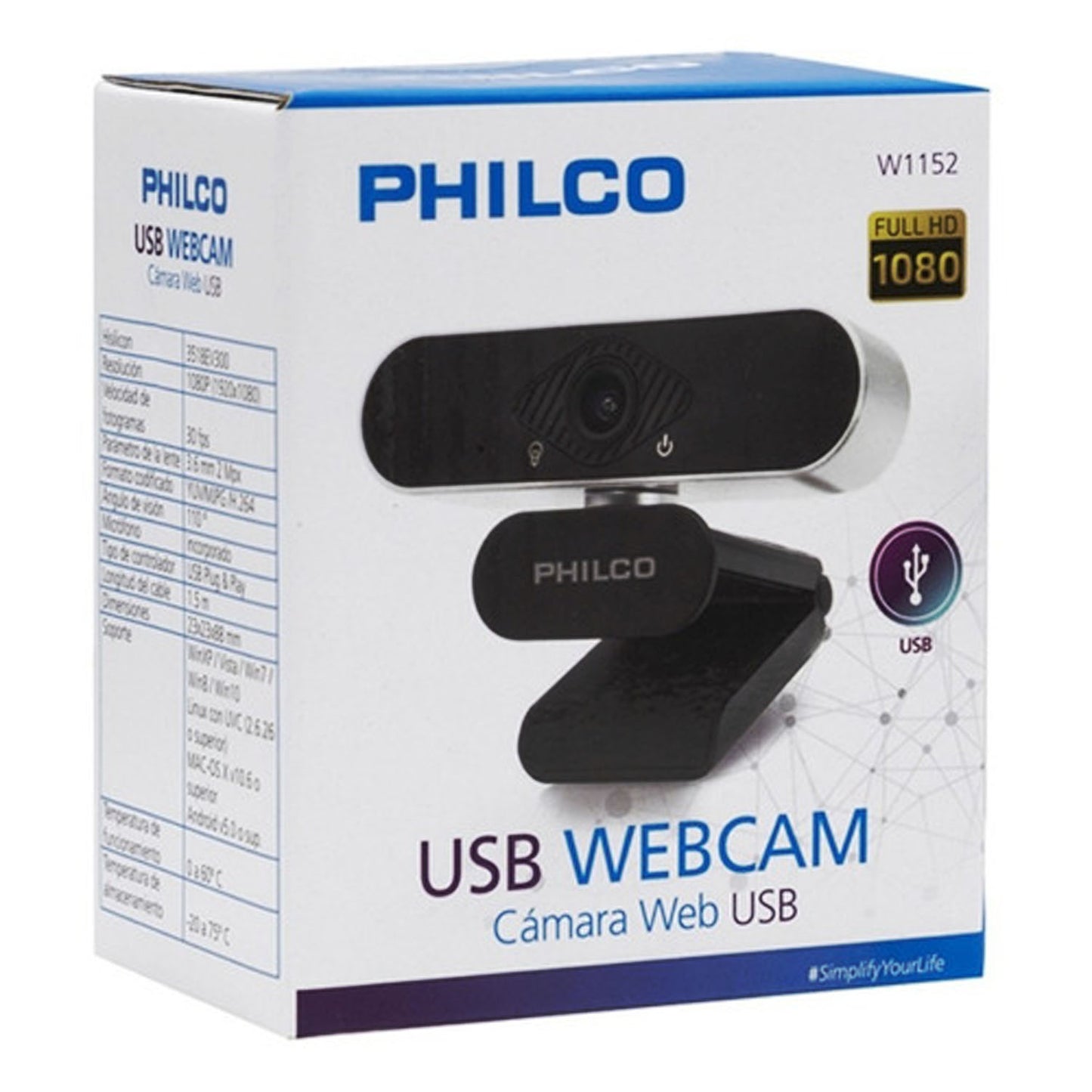 Camara Webcam Full Hd 1080p Philco Usb - Crazygames